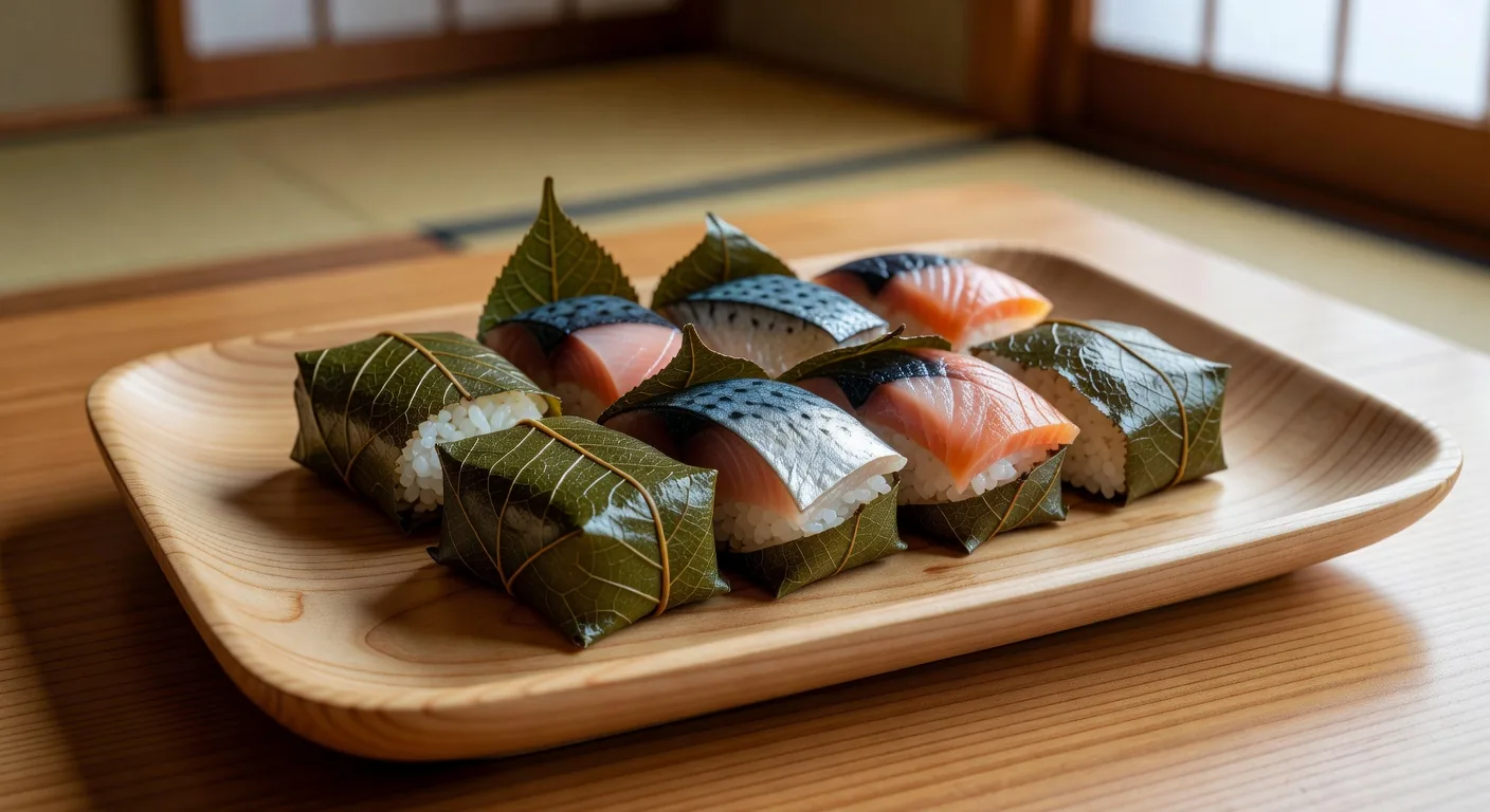 Nara kakinoha zushi persimmon leaf sushi