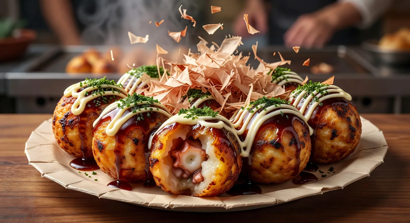 Japanese street food takoyaki